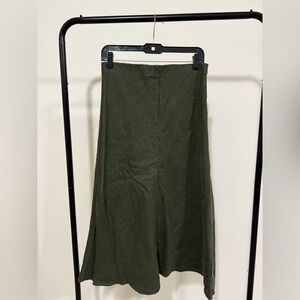 Madewell Dark Green Midi Skirt